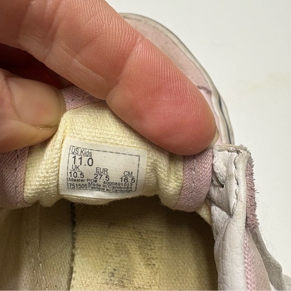 Vans Toddler Girls 11 Pink Classic Off The Wall Old Skool Shoe Sneaker Lace Up - Picture 7 of 10